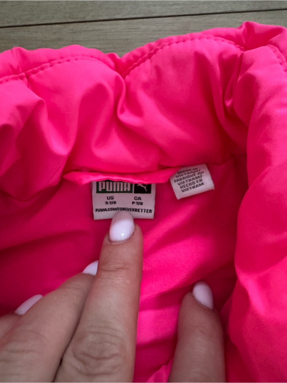 Puma Kids Bright Pink Bottoms vest jacket 7/8 - Picture 3 of 3